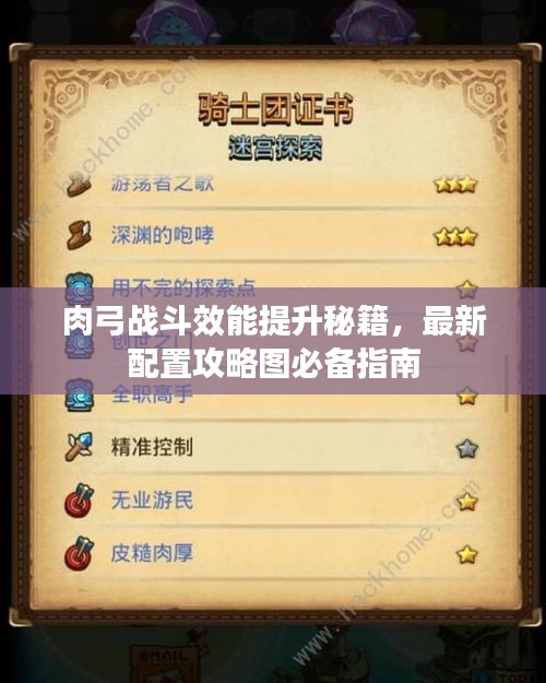 肉弓战斗效能提升秘籍，最新配置攻略图必备指南
