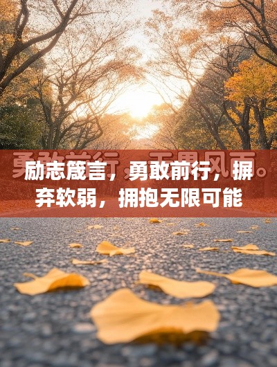 励志箴言，勇敢前行，摒弃软弱，拥抱无限可能！