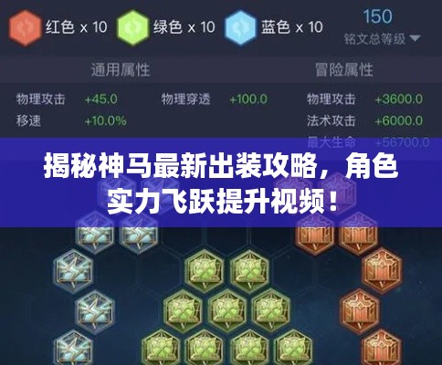 揭秘神马最新出装攻略，角色实力飞跃提升视频！