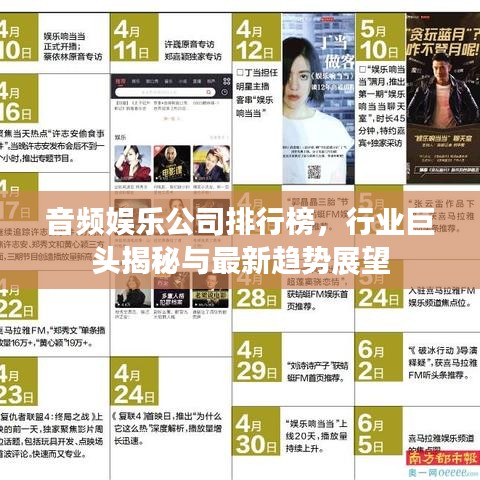 音频娱乐公司排行榜，行业巨头揭秘与最新趋势展望