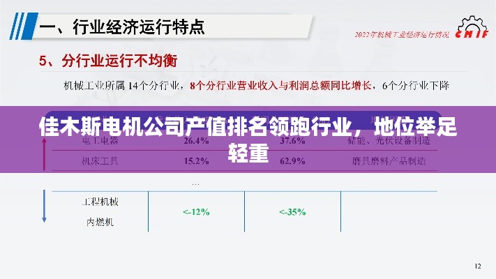 佳木斯电机公司产值排名领跑行业，地位举足轻重