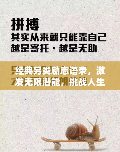 经典另类励志语录，激发无限潜能，挑战人生新高度！