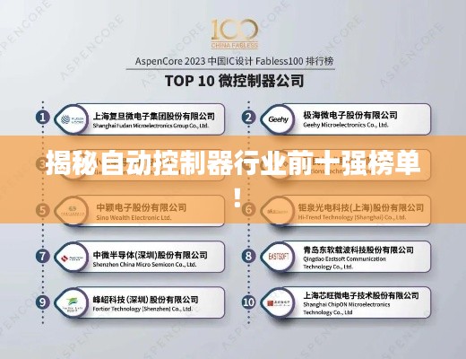 揭秘自动控制器行业前十强榜单！