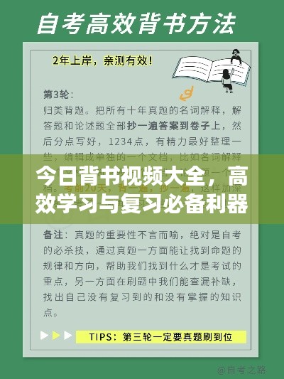 今日背书视频大全，高效学习与复习必备利器！