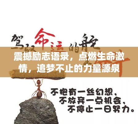 震撼励志语录，点燃生命激情，追梦不止的力量源泉