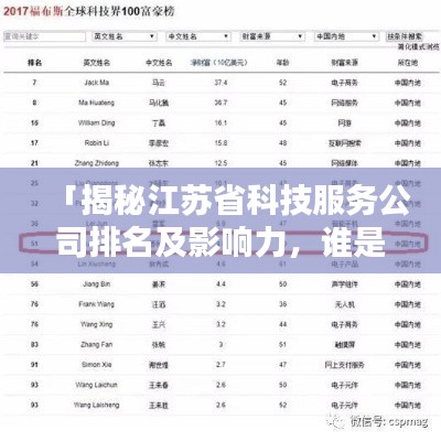 「揭秘江苏省科技服务公司排名及影响力，谁是行业领头羊？」